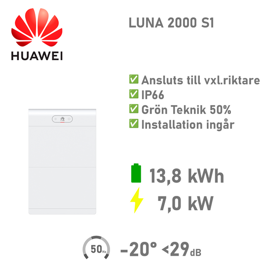 HUAWEI Batteripaket 14 kWh/7 kW