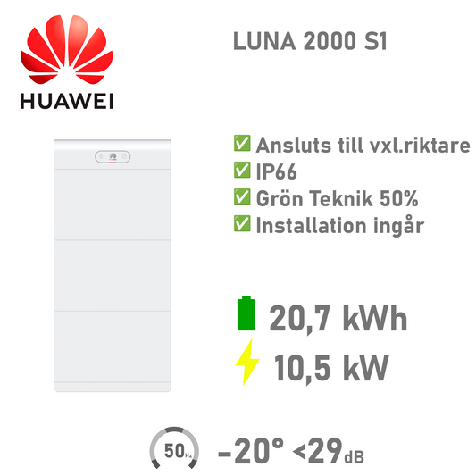 HUAWEI Batteripaket 21 kWh/10,5 kW