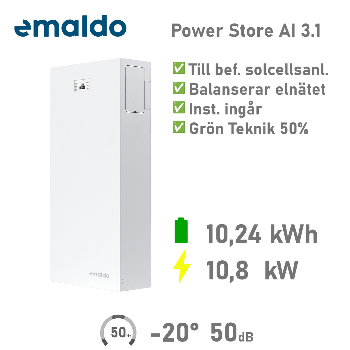 Emaldo Power Store AI 3.1 - 10,24 kWh 10,8 kW