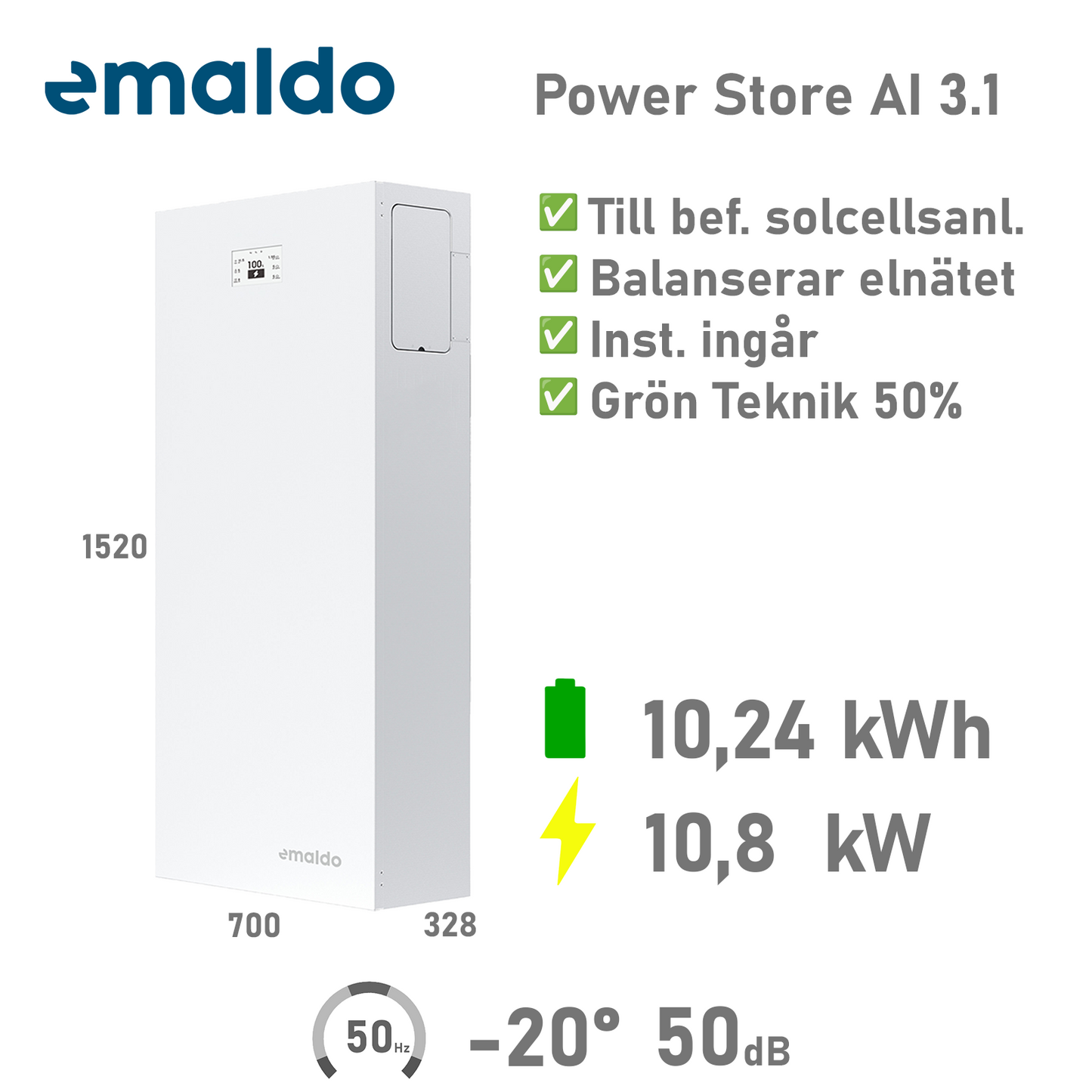 Emaldo Power Store AI 3.1 - 10,24 kWh 10,8 kW