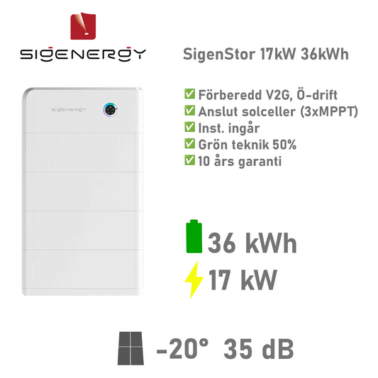 SIGENERGY SigerStor Paket 36 kWh/17 kW (4x9kWh)