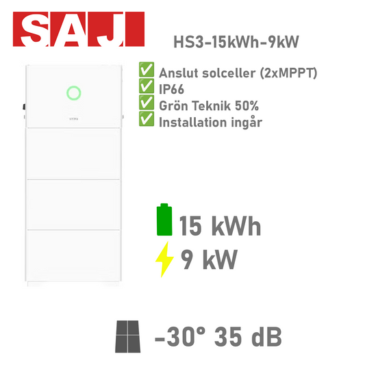 SAJ HS3- Batteri 15kWh 9kW