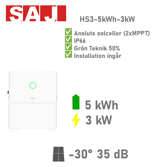 SAJ HS3- Batteri 5kWh 3kW