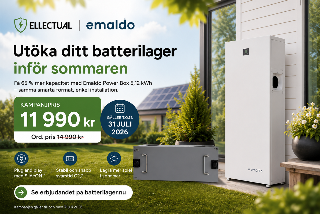 Utöka ditt batterilager inför sommaren – kampanjpris till och med 31 juli