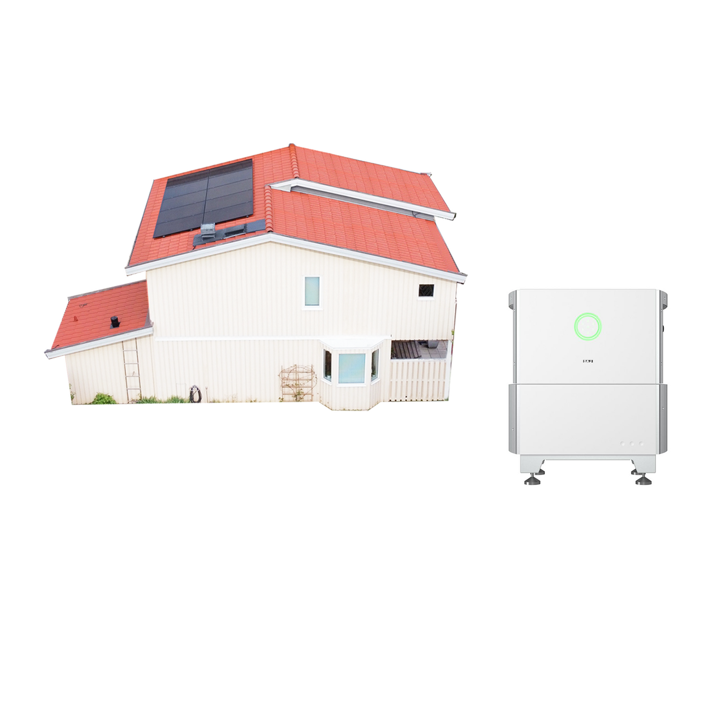 Solcellspaket Trina Solar 10x435 kW med SAJ Batteri 5 kWh
