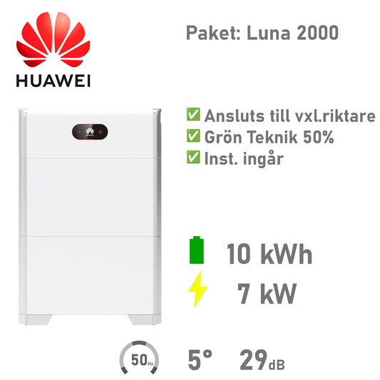 HUAWEI Batteripaket 10 kWh/7 kW