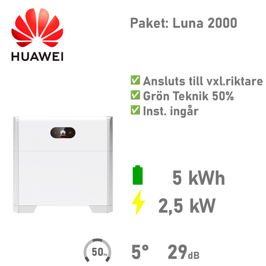 HUAWEI Batteripaket 5 kWh/2,5 kW