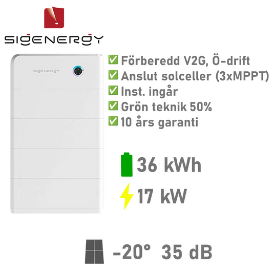 SIGENERGY SigerStor Paket 36 kWh/17 kW (4x9kWh)