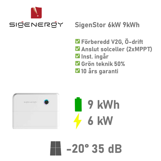 SIGENERGY SigerStor Paket 9 kWh/6 kW (1x9kWh)